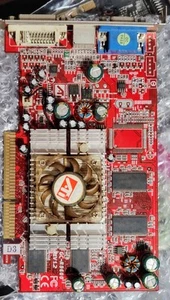 128MB ATI Radeon Gc-R9600 Pro D3 9600 VGA / S Video / DVI AGP Graphics Card Gd - Picture 1 of 5