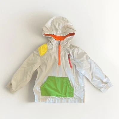 OshKosh Boys' 5T Gray Half-Zip Pullover w/ Orange, Yellow, Green, & Red Accents - Image 1 of 4
