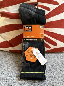 Timberland Pro Performance All Season Boot Sock Heavyweight 3er Pack Black US 9-12 - Bild 1 von 7