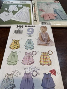 Baby Children Infant Girl Sewing Patterns LOT 3 - Picture 1 of 4