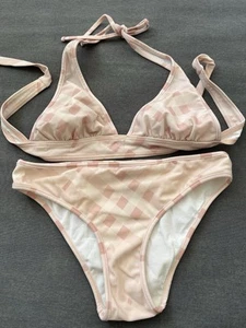 Women’s Burberry Brit White Rose Nova Check Bikini Sz S VGC - Picture 1 of 11