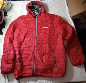 GRUBHUB Red Puffer Jacket di ELEVATE Uomo XL Cappotto Isolante con Cappuccio - Foto 1 di 12
