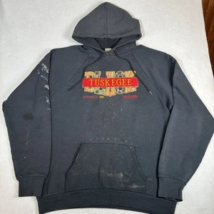 Vintage 90er Tuskegee University 1881 Black Legend Hoodie Herren XL grau USA - Bild 1 von 9
