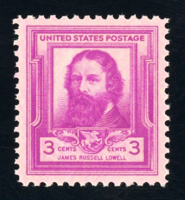 #866, 3c James Russell Lowell, GEM-OG-NH, 2006 PSE (graded 100, nh) - PERFECT ! - Image 1 of 1