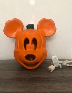 Molde soplado iluminado calabaza Halloween Mickey Mouse Disney 1999 solo exhibición - Imagen 1 de 9