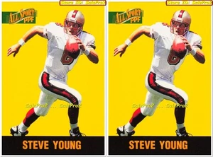 2x SCORE BOARD ALL SPORT 1996 STEVE YOUNG NFL SAN FRANCISCO 49ers MINT #91 LOT - Picture 1 of 4