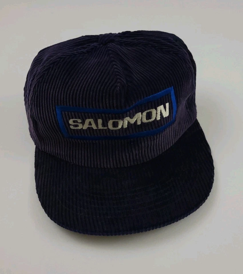 Vintage Salomon Corduroy Hat 80s 90s USA Ski Skate Snow Board Sport Rare Read* - Image 1 of 4