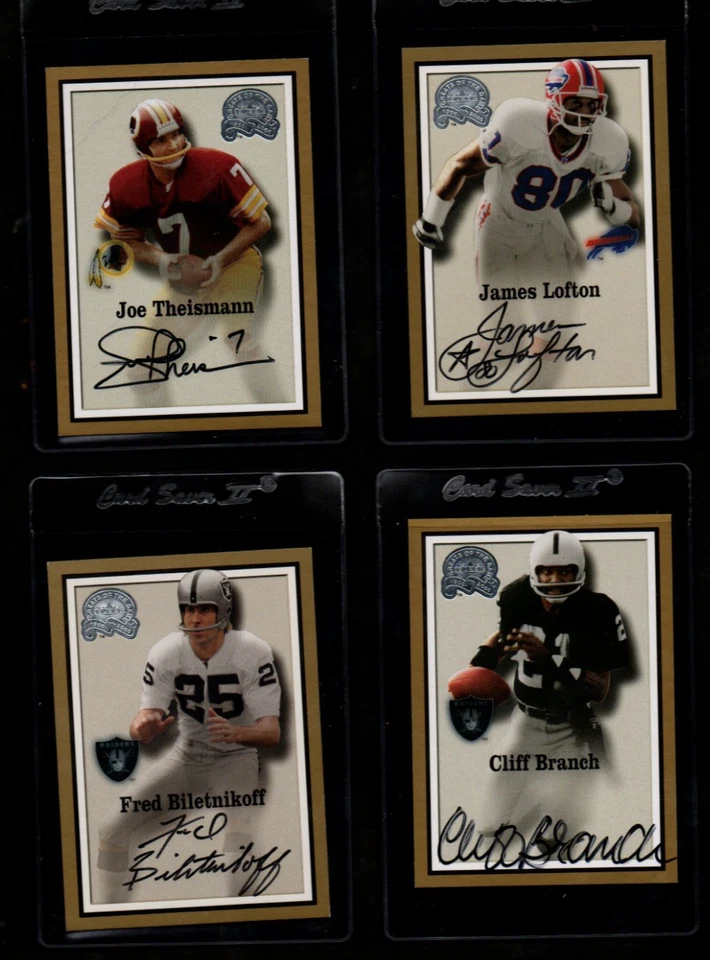 Joe Theismann Signed Auto COA 2000 Fleer Greats of the Game Football - ONE CARD - Image 1 of 1