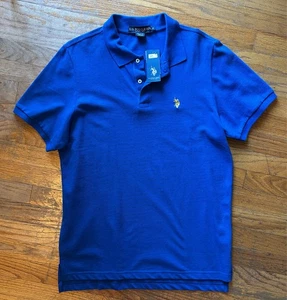 US Polo Association Poloshirt Kurzarm Herren Mittelblau Neu - Bild 1 von 5
