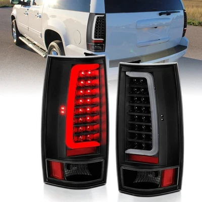 Conjunto de luz trasera de lente transparente negra para Chevy Suburban 1500 07-14 [estilo tablón] Foto 1 de 4