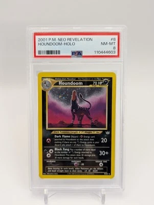 Pokemon Houndoom ex Neo Revelation Unlimited Holo Rare #8 PSA 8 - Image 1 of 2