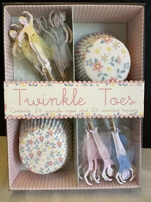 Meri Go Round Twinkle Toes 24 Cupcake Cases & 24 Toppers - Image 1 of 2