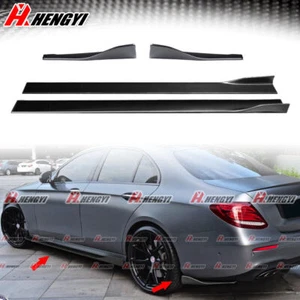For Mercedes Benz W213 E Side Skirt Lip Rear Side Splitter Carbon Fiber Look - Picture 1 of 20