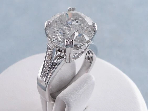 2.40 Ct Cushion Cut Lab Created Diamond Engagement Ring 14K White Gold Over - Image 1 of 3