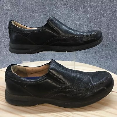 Florsheim Zapatos Para Hombres 12 M Informales Sin Cordones Mocasines Pisos 13079-001 Cuero Negro Foto 1 de 4
