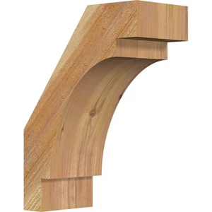 Ekena Millwork BRC06X12X16MRC00RWR 6"W x 12"D x 16"H Merced Rough Sawn Knee B... - Picture 1 of 12