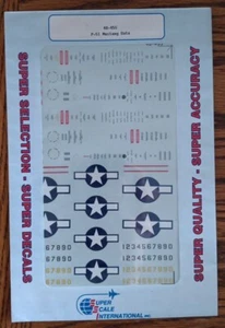 Super Scale Decals 1/48 P-51 Mustang Data 48-455 - Picture 1 of 2