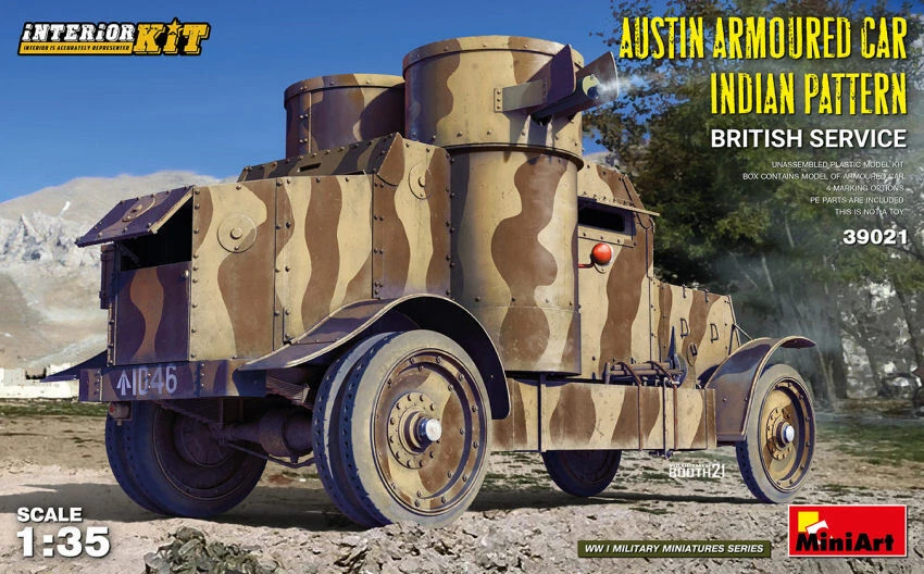Miniart AUSTIN ARMOUR CAR INDIAN PATTERN BRITISH SERVICE INTERIOR KIT 1:35 - Immagine 1 di 1