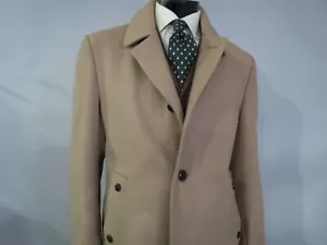 VTG Ivy J Press style Casualcraft Of NY Camel brown classic top coat 42 L - Picture 1 of 9
