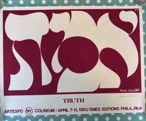 Mordechai Rosenstein Signed 1983 TRUTH - EMET Poster For Artexpo New York - Picture 1 of 6