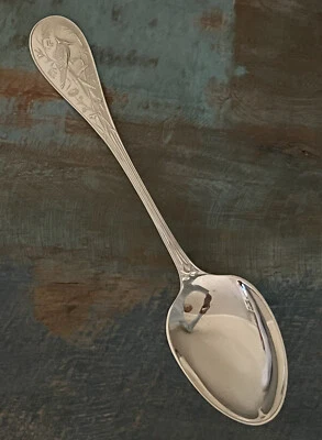 Cuchara para servir de mesa Tiffany & Co "Audubon" de plata esterlina, 8 7/8", sin monograma Foto 1 de 4