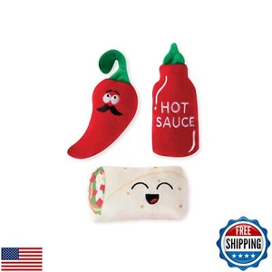 Fringe Studio Squeaker Pet Toy Set, Set of 3, Hot and Spicy (289435) - Picture 1 of 3