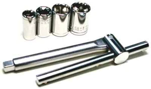 MDR Folding Mini T-Handle Set 1/4 inch T-handle driver 8 10 12 13mm hex sockets - Picture 1 of 11