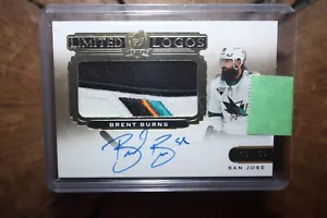 Tarjeta de hockey 2020-21 Upper Deck The Cup Brent Burns Limited Logotipos 18/25 - Imagen 1 de 2