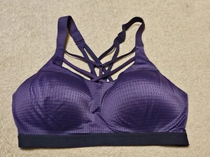 Sujetador deportivo Victoria Secret ligero dalia púrpura negro talla 36DD - Imagen 1 de 8