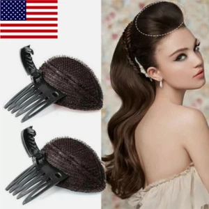 Brown Puff Hair Head Cushion Bump it Up Invisible Volume Hair Base Tool USA - Picture 1 of 7
