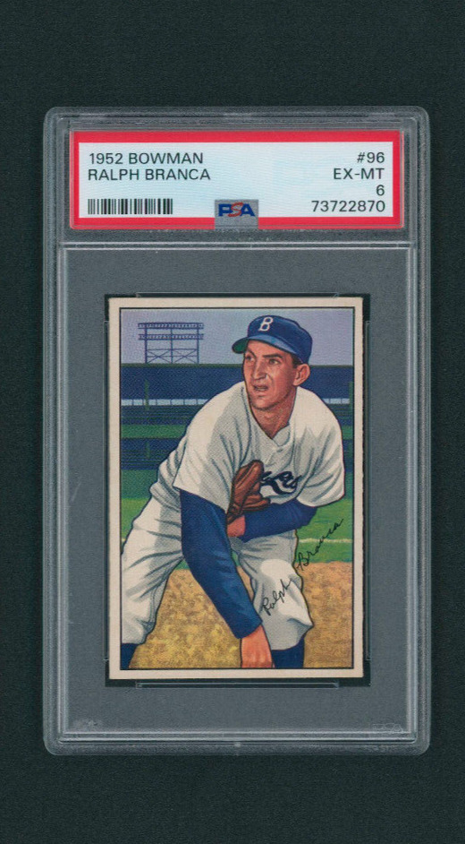 1952 Bowman Ralph Branca #96 PSA 6 EX-MT Brooklyn Dodgers CENTERED