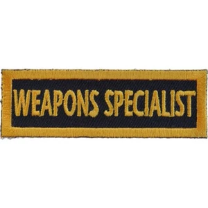 Embroidered Patch (Iron-On), Club Position, Weapons Specialist (Yellow/Black) - Picture 1 of 4