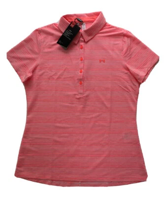 安德玛女式 Zinger 短袖 Polo 高尔夫衬衫 1272340 819 Brilliance L — 第 1/4 张图片