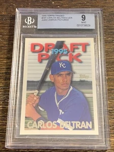 1995 TOPPS TRADED & ROOKIES CARLOS BELTRAN #18T RC ROOKIE GRADED BGS 9 MINT - Picture 1 of 2
