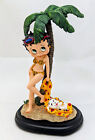 1998 Character Collectibles Betty Boop On Beach In Bikini With Pudgy On Towel