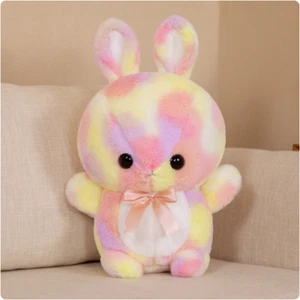 35cm Rainbow Rabbit Plush Toys Colourful Soft Stuffed Dolls For Baby Kids Pink - Picture 1 of 1