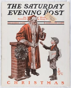 DEC 12 1912 Newsboy & Christmas Santa SATURDAY EVENING POST FULL MAG Mint M580 - Picture 1 of 12