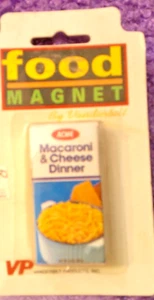 Vintage Rare BRAND NEW Vanderbilt Food Magnets ACME MACARONI AND CHEESE DINNER - Picture 1 of 1