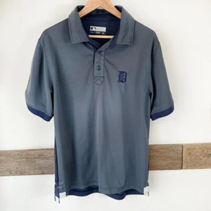 Detroit Tigers Baseball Polo Shirt M Blue 2 Tone Official Fan - Picture 1 of 9