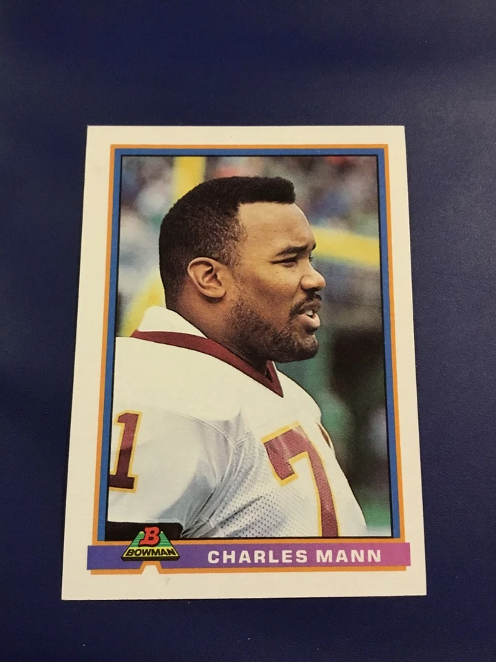 1991 Bowman # 529 CHARLES MANN Washington Redskins Great Card !  - Image 1 of 1