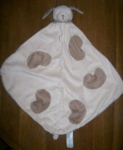 ANGEL DEAR Tan Sleeping PUPPY LOVEY Baby Security Blanket Dog Brown Spots - Picture 1 of 3