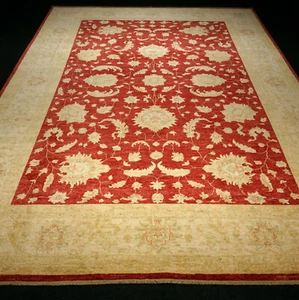 Alfombra Orient Ziegler 341 x 255 cm cigarro rojo beige floral anudada a mano alfombra - Imagen 1 de 12