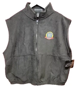 Twin River Casino 10th Anniv Ultra Club Black Fleece Zippered Vest Size XL New - Picture 1 of 12