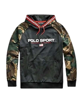 POLO SPORT RALPH LAUREN POLO SPORT 3 CAMUFLAJE NEGRO JERSEY SUDADERA CON CAPUCHA M Foto 1 de 3
