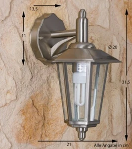 Illuminazione esterni parete applique NEW acciaio inox vetro design moderno 9708 - Foto 1 di 1