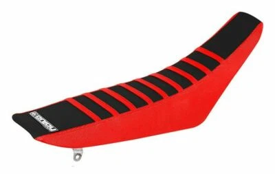 2003-2019 HONDA CRF 230  Seat Cover   RED SIDES / BLACK TOP / RED RIBS   #149 - Image 1 of 4