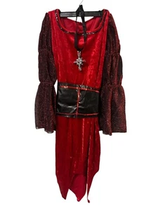 GOTH GIRL VAMPIRE PIRATE HALLOWEEN COSTUME SIZE GIRL 10-12 - Picture 1 of 2