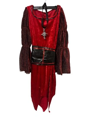 GOTH GIRL VAMPIRE PIRATE HALLOWEEN COSTUME SIZE GIRL 10-12 - Image 1 of 2