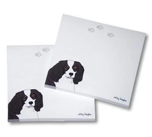 Cavalier King Charles Haftnotizen Notizblock - schwarz/weiß - 100 Blatt - Bild 1 von 1