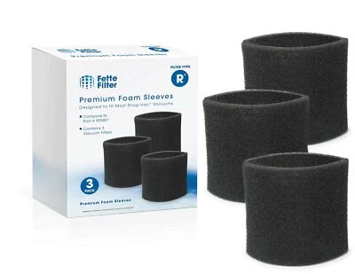 FETTE FILTER Foam Sleeve Vacuum Filter Compatible with ShopVac 90304 and 9058500